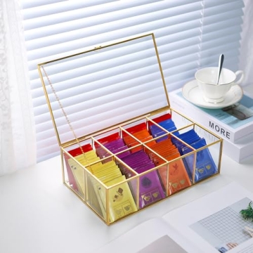 Elegant Glass Tea Bag Organizer for Tea Lovers