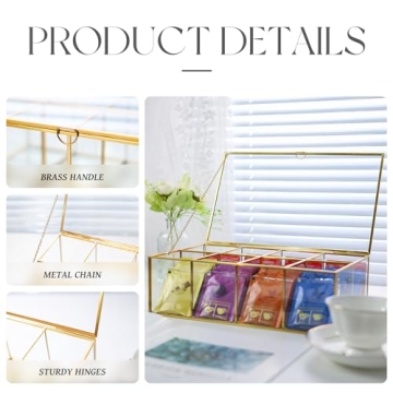 Elegant Glass Tea Bag Organizer for Tea Lovers