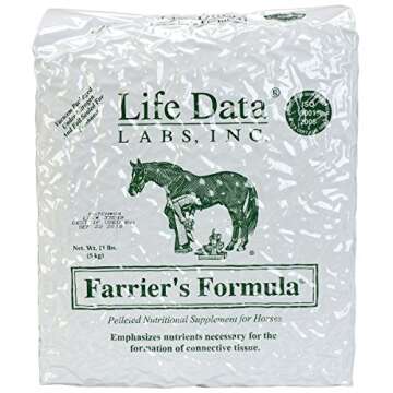 Farrier's Formula Refill Bag, 11 lbs; Pelleted Hoof and Coat Supplement For Horses; Supplement Can B...