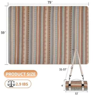Picnic Outdoor Blanket Extra Large-Waterproof Picnic Blankets | Portable Camping Blanket | Beach Mat...