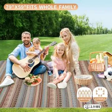 Extra Large Waterproof Picnic Blanket for All Outdoor Activities