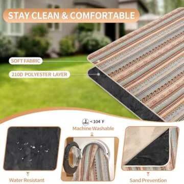 Extra Large Waterproof Picnic Blanket for All Outdoor Activities