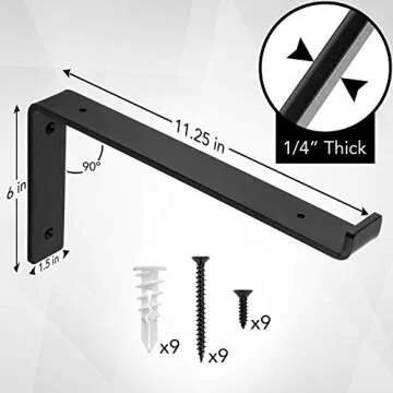 Premium Heavy-Duty Shelf Brackets - Stylish & Strong Shelving