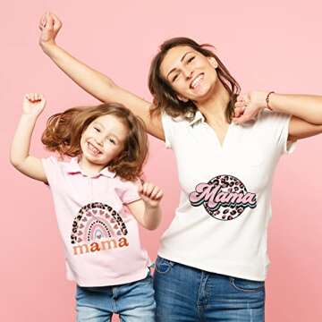 Whaline Mama Boho Iron On Transfer Patches for Crafting