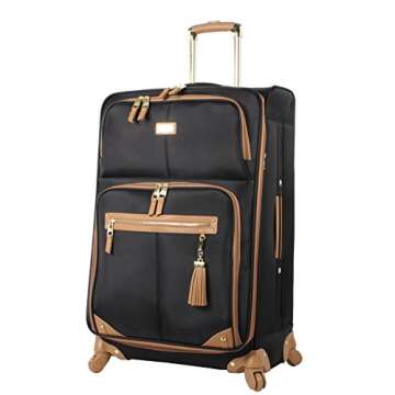 Steve Madden Unisex-Adult (Luggage only) Spinner, Harlo Black, One Size