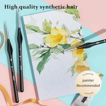 YIHUALE Detail Paint Brushes Set 10pcs for Artists & Hobbyists