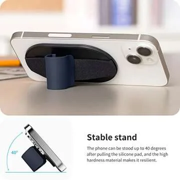 Magnetic Phone Grip for iPhone, Strong MagSafe Holder