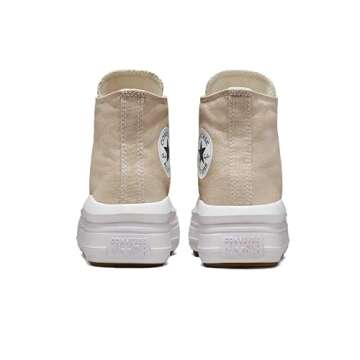 Converse Unisex Chuck Taylor All Star Move High Canvas Sneaker - Lace up Closure Style - Beach Stone 7