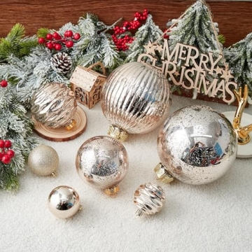 Large 6-inch Shatterproof Christmas Ball Ornaments Set of 2