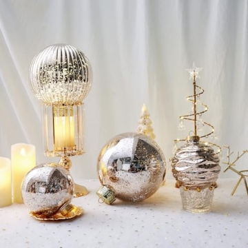 Large 6-inch Shatterproof Christmas Ball Ornaments Set of 2