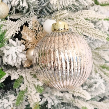 Large 6-inch Shatterproof Christmas Ball Ornaments Set of 2