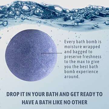 Men's Bath Bomb Gift Set Black Pepper, Ocean Breeze, Honey & Vanilla Scented Bath Explosions. Luxury Spa Pampering Set, Handmade & 100% Natural by Serenity Touch