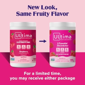 Ultima Replenisher Electrolyte Powder Raspberry Sugar-Free Hydration
