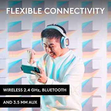 Logitech G Astro A30 LIGHTSPEED Wireless Gaming Headset - Bluetooth, Dolby Atmos/3D Audio Compatible, Detachable Boom, 27hr battery, for PS5, PS4, Nintendo Switch, PC, Android