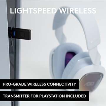 Logitech G Astro A30 LIGHTSPEED Wireless Gaming Headset - Bluetooth, Dolby Atmos/3D Audio Compatible, Detachable Boom, 27hr battery, for PS5, PS4, Nintendo Switch, PC, Android