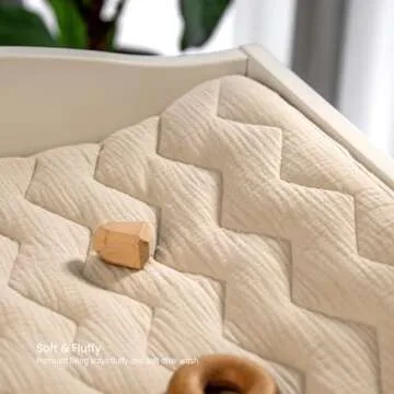 lulumoon Muslin Changing Pad Cover: Baby Cotton Quilted Changing Table Cover - Soft Changing Pad Sheets for Boys Girls