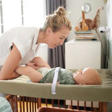 lulumoon Muslin Changing Pad Cover: Baby Cotton Quilted Changing Table Cover - Soft Changing Pad Sheets for Boys Girls