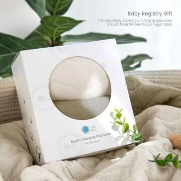 lulumoon Muslin Changing Pad Cover: Baby Cotton Quilted Changing Table Cover - Soft Changing Pad Sheets for Boys Girls