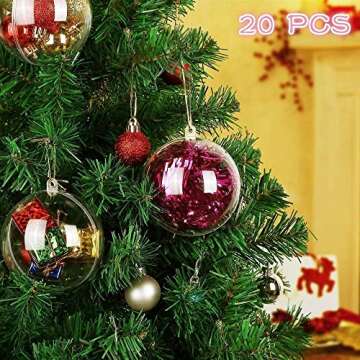 20 PCS Clear Fillable Ornament Balls for Any Occasion