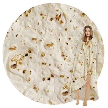 SeaRoomy Burritos Tortilla Blanket - Novelty Funny Tortilla Blanket for Comfort and Fun!