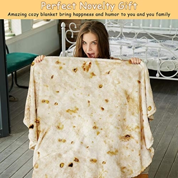SeaRoomy Burritos Tortilla Blanket - Soft, Funny, and Fun for All
