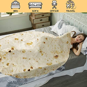 SeaRoomy Burritos Tortilla Blanket - Soft, Funny, and Fun for All