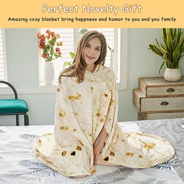 SeaRoomy Burritos Tortilla Blanket - Soft, Funny, and Fun for All