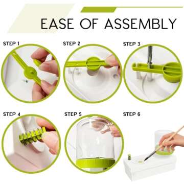 Brush Rinser Paint Brush Cleaner – Paint Brush Rinse Machine Fresh Water Cycle Rinser Tool for Painting Brush Watercolor Paints Cleaning Tool Art Supplies for Kids Paint Brush Rinser for Artist