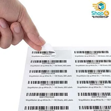 Shop4Mailers 30-Up White Shipping Labels - 3,000 Count