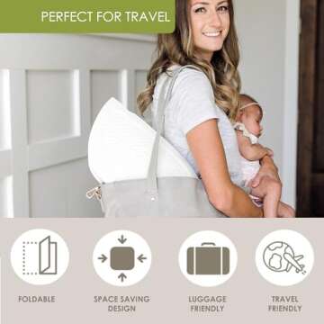 Puj Flyte Compact Infant Bathtub, Newborns and Infants - Stylish Baby Bath Essentials for Home and Travel - Fits Standard Sinks, Easy Clean, Store, Non-Absorbent - 23.5" x 10.51" x 1.5" (Grey)