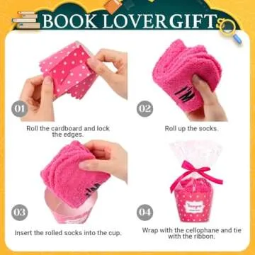 HAPPYPOP Book Lover Gifts for Women Females, Funny Reading Stocking Stuffers for Book Lovers Readers Students, Book Reading Socks for Teen Girls