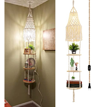Elegant QIYIZM Boho Plug in Pendant Light for Your Home