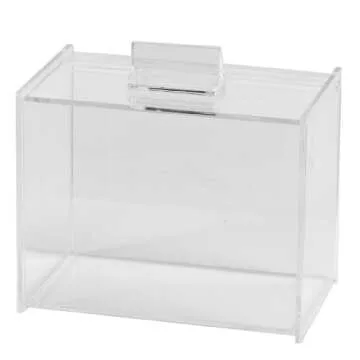 Meadowsweet Kitchens Create Your Own Recipe Card Box - Clear Acrylic Recipe Card Box with Recipe Card Holder Slot on Top & 12 Tab Dividers - Recipe Card Organizer Box for 4x6 or Smaller Recipe Cards