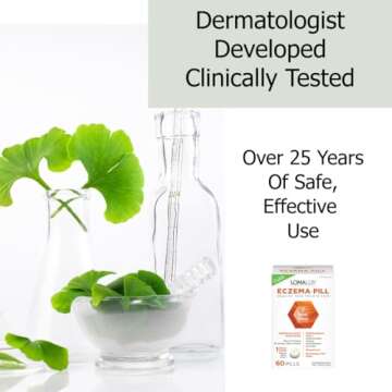 Loma Lux Eczema Pill – Natural Eczema Treatment – Dermatologist Developed – 7 All Natural Minerals Clear & Prevent Eczema Scaling, Rash, Itch, Inflamed Skin for Kids & Adults