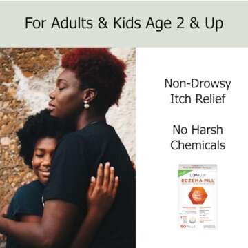 Loma Lux Eczema Pill – Natural Eczema Treatment – Dermatologist Developed – 7 All Natural Minerals Clear & Prevent Eczema Scaling, Rash, Itch, Inflamed Skin for Kids & Adults