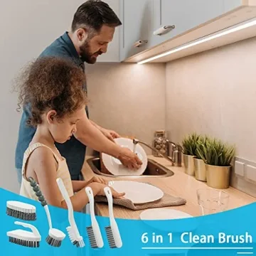 Versatile CN1ST 6 PCS Cleaning Brush Set for Home