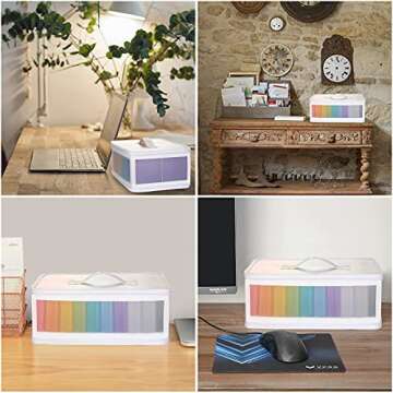 Gbivbe Photo Storage Case - 4x6 Size, Large Box Holds 1000 Photos, Card Storage, Handle Puzzle Cards Seed Packets, 9 Colors
