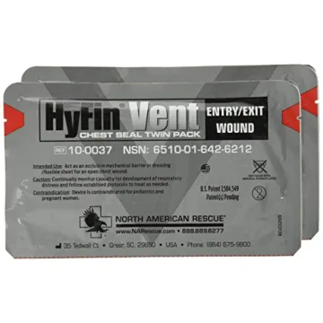 North American Rescue Hyfin Chest Seal Twin Pack for Safety