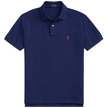 Polo Ralph Lauren Classic Fit Mesh Polo Shirt - Navy with Red Pony - X-Large