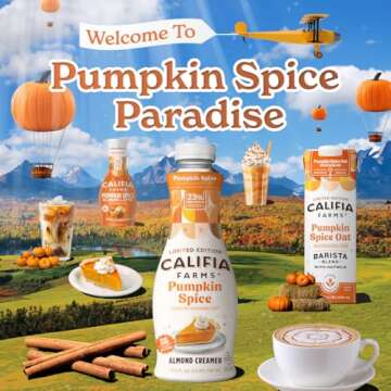 Califia Farms - Pumpkin Spice Oat Barista Blend Oat Milk, 32 Oz (Pack of 6), Shelf Stable, Dairy Free, Plant Based, Vegan, Gluten Free, Non GMO, High Calcium, Milk Frother, Creamer, Oatmilk