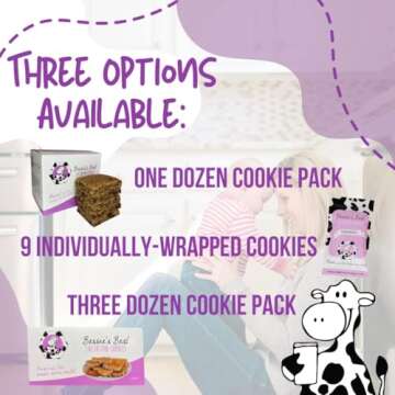 Bessie’s Best Lactation Cookies | Lactation Support | Oatmeal Peanut Butter Chocolate Chip | Increase Milk Supply | Breastmilk Boosting Cookies | Breastfeeding Snacks | 1 Dozen