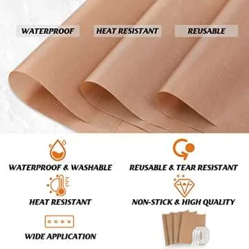 HTVRONT Teflon Sheets & Heat Tape for Crafting