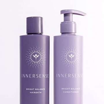 Innersense Organic Beauty - Natural Bright + Balanced Purple Toning Shampoo + Conditioner Value Duo ...