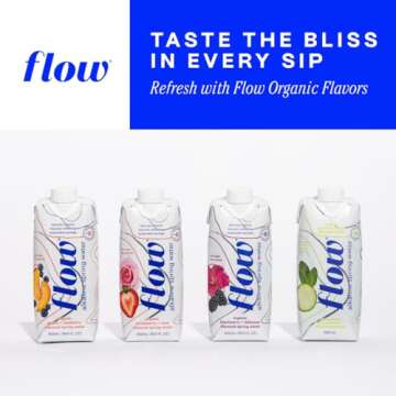 Flow Alkaline Spring Water - Cucumber and Mint Flavored Naturally Alkaline Water With Electrolytes And Essential Minerals - Eco-Friendly Pack, BPA-Free, Non-GMO. 12 Pack of 16.9 FL Bottles