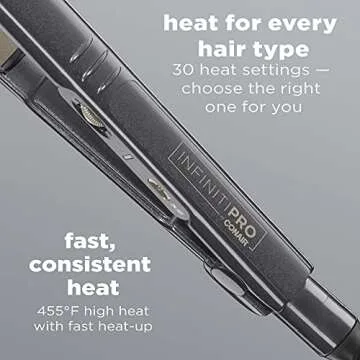 CONAIR INFINITIPRO Tourmaline Ceramic Flat Iron, 1-inch