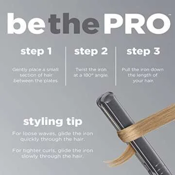 CONAIR INFINITIPRO Tourmaline Ceramic Flat Iron, 1-inch