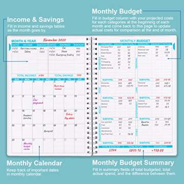 Budget Planner - Monthly Finance Organizer with Expense Tracker Notebook to Manage Your Money Effect...