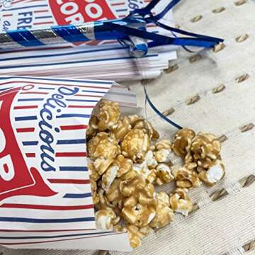 Outside the Box Papers Popcorn Bags, Peanut and Pickle Sacks 24 Each Red, White, Green