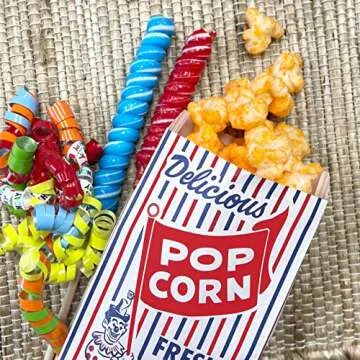 Outside the Box Papers Popcorn Bags, Peanut and Pickle Sacks 24 Each Red, White, Green