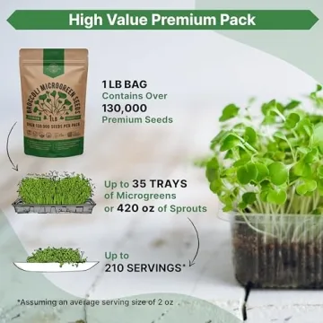 Non-GMO Broccoli Microgreens Seeds Kit for Home Gardening